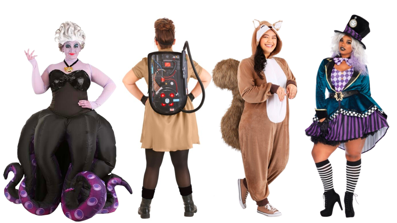 Plus size fashion blogger Natalie in the City hares where to shop for plus size Halloween costumes and costume ideas.